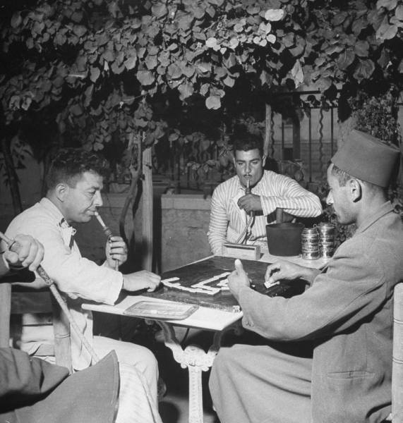 مقهى الحاج علي في شارع بغداد 1938 دمشق