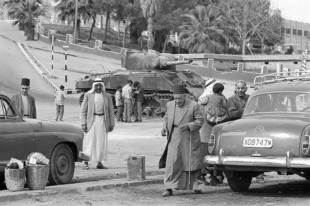 صورة تعود إلى عام 1968م التقطت بعيد سقوط قطاع غزة في نكسة 67
